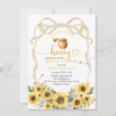 Zonnebloem Schattige Bow Bee Bride to Bee Bridal Kaart (Voorkant)