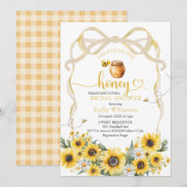 Zonnebloem Schattige Bow Bee Bride to Bee Bridal Kaart (Voorkant / Achterkant)