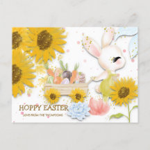 Zonnebloem Schattige Bunny Hoppy Easter White