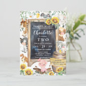 Zonnebloem Schattigee boerderij Dieren Barnyard Ve Kaart (Staand voorkant)