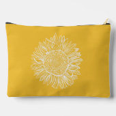 Zonnebloem schets moderne aangepaste naam etui (Achterkant)