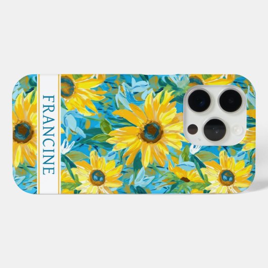 Zonnebloem Schilderen Monogram Case-Mate iPhone Case (Achterkant (horizontaal))