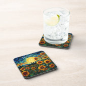 Zonnebloem Schilderij Van Gogh Bier Onderzetter (Rechterzijde)