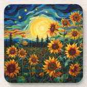 Zonnebloem Schilderij Van Gogh Bier Onderzetter (Voorkant)