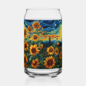 Zonnebloem Schilderij Van Gogh Blikvorm Glas (Links)
