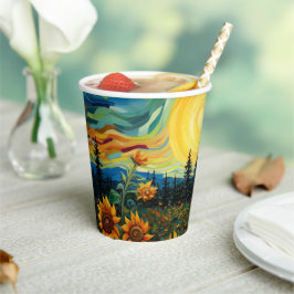Zonnebloem Schilderij Van Gogh Papieren Bekers