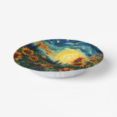 Zonnebloem Schilderij Van Gogh Papieren Kommen (Gebogen)