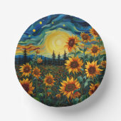Zonnebloem Schilderij Van Gogh Papieren Kommen (Voorkant)