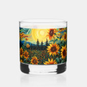 Zonnebloem Schilderij Van Gogh Whisky Glas (Voorkant)