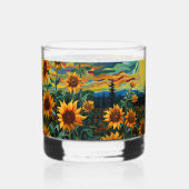 Zonnebloem Schilderij Van Gogh Whisky Glas (Links)