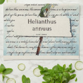 Zonnebloem schilderij van waterverf theedoek (Gevouwen)