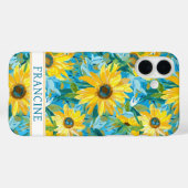 Zonnebloem Schildering Monogram Case-Mate iPhone Case (Achterkant (horizontaal))