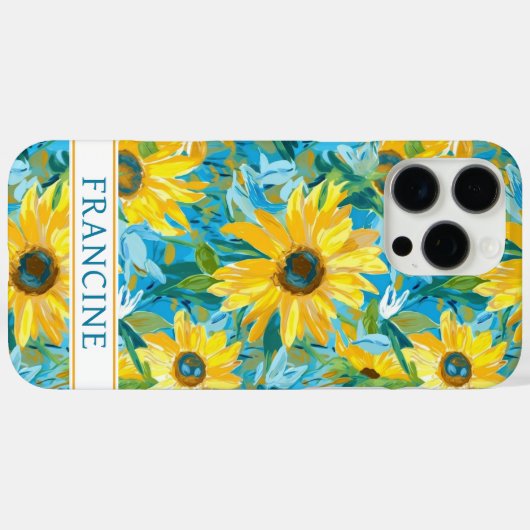 Zonnebloem Schildering Monogram Case-Mate iPhone Case (Achterkant (horizontaal))