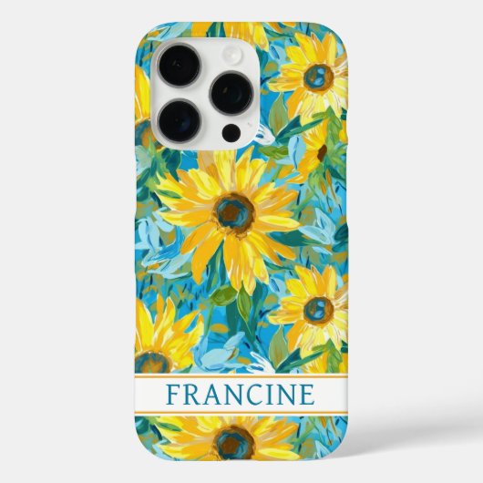 Zonnebloem Schildering Monogram Case-Mate iPhone Case (Achterkant)