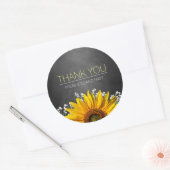 Zonnebloem Schoolbord Bedankt Sticker (Envelop)