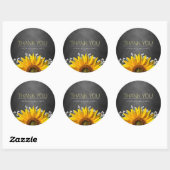 Zonnebloem Schoolbord Bedankt Sticker (Vel)