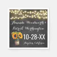Zonnebloem schoolbord Country Rustic Wedding
