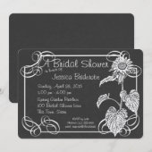 Zonnebloem schoolbord teken Vrijgezellenfeest Kaart (Voorkant / Achterkant)