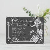 Zonnebloem schoolbord teken Vrijgezellenfeest Kaart (Staand voorkant)