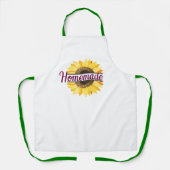 Zonnebloem Schort met Aangepaste Naam - Gepersonal (Voorkant)