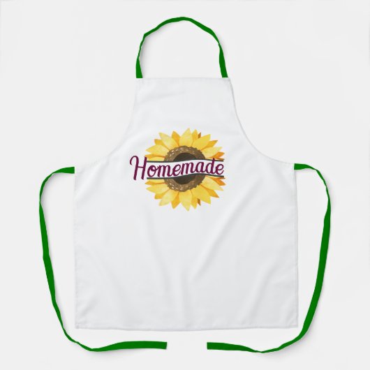 Zonnebloem Schort met Eigen Naam - Gepersonaliseer (Voorkant)