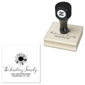 Zonnebloem Schrift Adres Rubberstempel (Gestempeld)