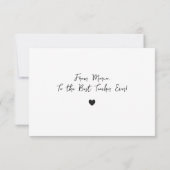 Zonnebloem & Schrift Waarderingsgedicht voor Leraa Bedankkaart (Achterkant)