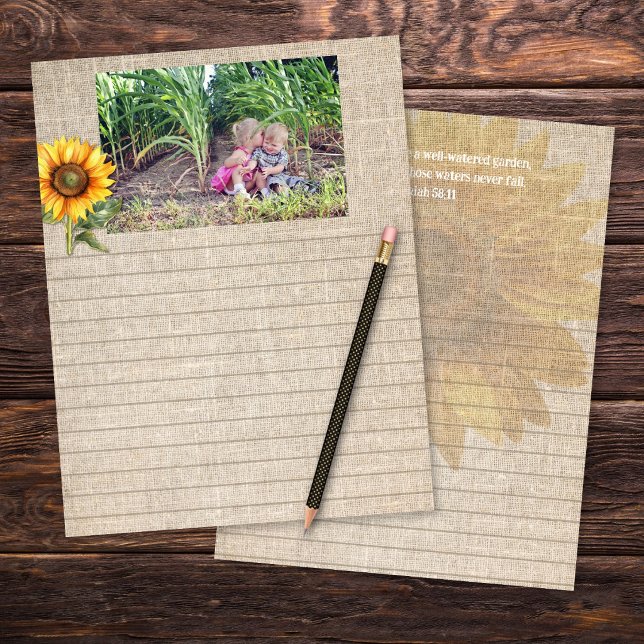 Zonnebloem Scrapbook Papier Aangepaste Foto (Creator heeft geüpload)