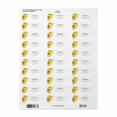 Zonnebloem Script Elegant Eenvoudig Chic Modern Etiket (Full Sheet)