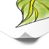 Zonnebloem & Script-waardetempo voor leraar Poster (Hoek)