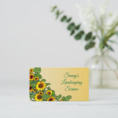 Zonnebloem Scroll Visitekaartje (Staand voorkant)
