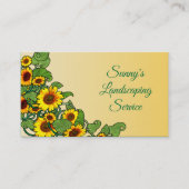 Zonnebloem Scroll Visitekaartje (Voorkant)