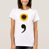Zonnebloem Semicolon T-shirt (Voorkant)