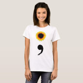 Zonnebloem Semicolon T-shirt (Voorkant volledig)