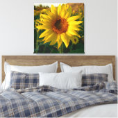 Zonnebloem sensatie verpakt Canvas Print (Insitu (Slaapkamer))