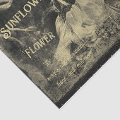 Zonnebloem Sepia  Antiek Ephemera Textuur Tissuepapier (Detail)