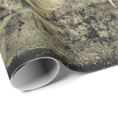 Zonnebloem Sepia  Antiek Grunge Textuur Cadeaupapier (Rol Hoek)