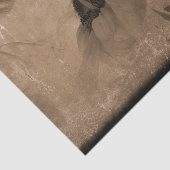 Zonnebloem Sepia Bruin Antiek Oude textuur Tissuepapier (Detail)