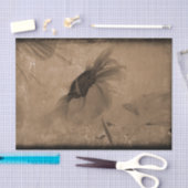 Zonnebloem Sepia Bruin Antiek Oude textuur Tissuepapier (Craft)
