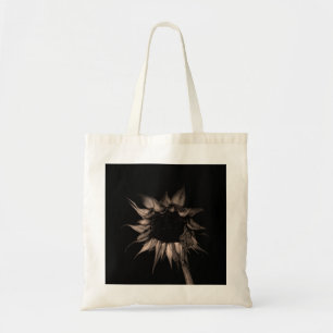 Zonnebloem - Sepia Fine Art-foto — Unieke kool Tote Bag