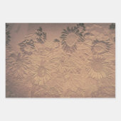 Zonnebloem  Sepia Floral Chic Decoupage Inpakpapier Vel (Voorkant)