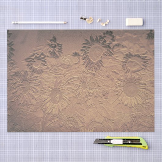 Zonnebloem  Sepia Floral Chic Decoupage Tissuepapier (Craft)