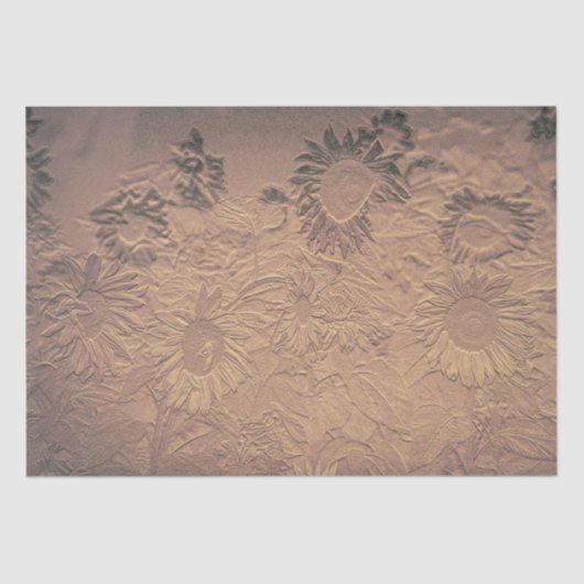 Zonnebloem  Sepia Floral Chic Decoupage Tissuepapier (Voorkant)