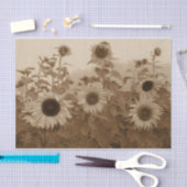 Zonnebloem Sepia  kunst Tissuepapier (Craft)