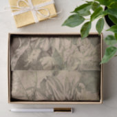 Zonnebloem Sepia Tone Brown Art Textuur Decoupage Tissuepapier (Geschenk)
