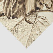 zonnebloem Sepia Tone Oude stijl Ontkoppeling Tissuepapier (Detail)