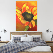 Zonnebloem september 2011 canvas afdruk (Insitu (Slaapkamer))