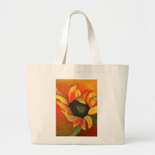 Zonnebloem september 2011 grote tote bag