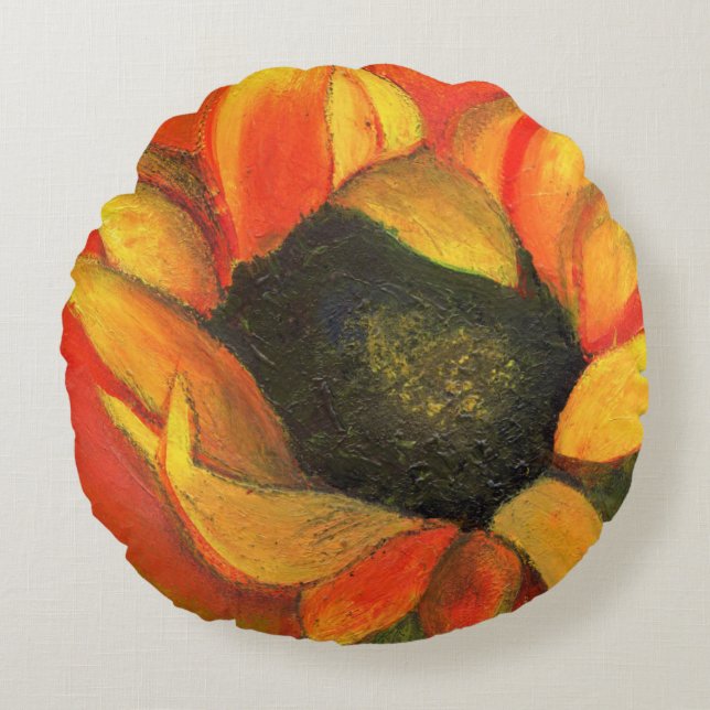 Zonnebloem september 2011 rond kussen (Voorkant)