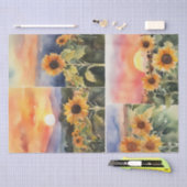 Zonnebloem Serenade in Waterverf Decoupage Tissuepapier (Craft)